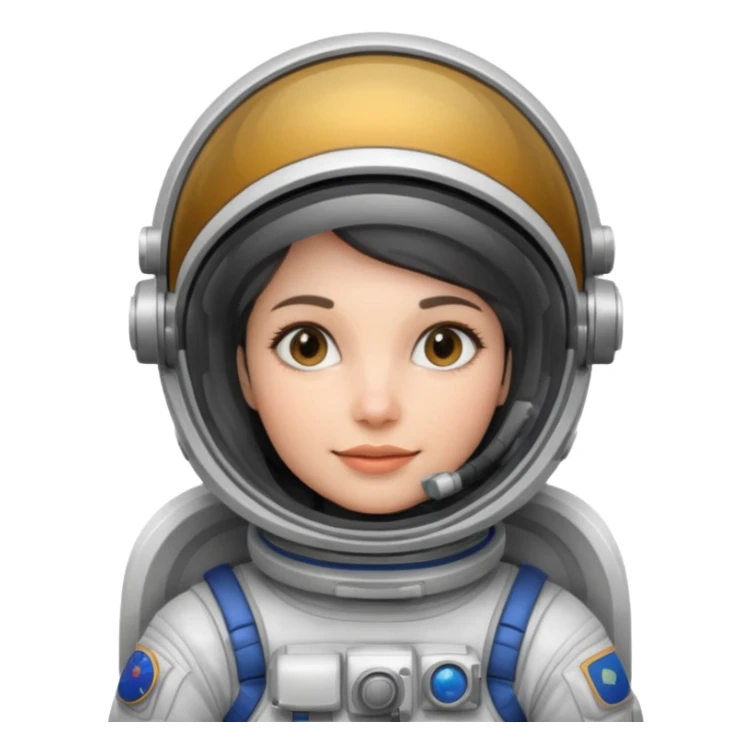 astronot women less details sticker