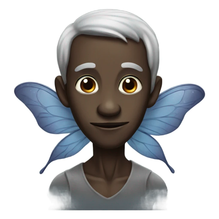 Skinny Black fairy man with long nose sticker
