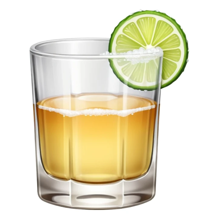 tequila shot, salt, and lime sticker