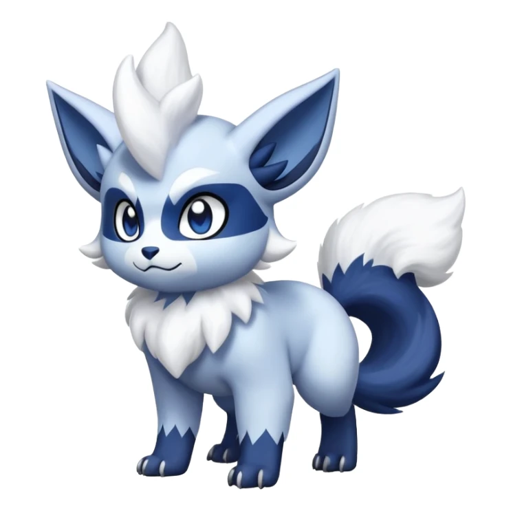 Absol-Meowstic-Fakémon-hybrid-creature (full body)  sticker