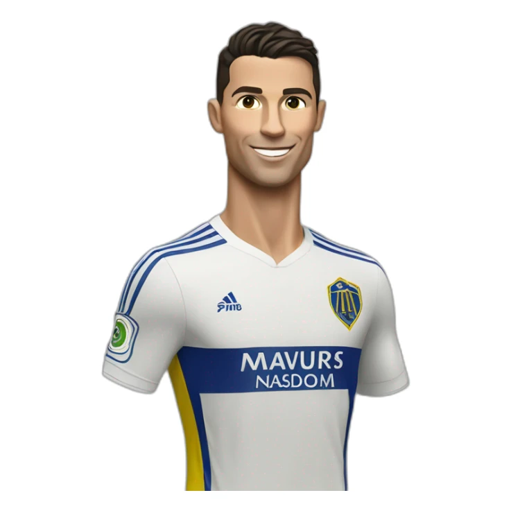 cristiano ronaldoavec un maillot de al nassr sticker
