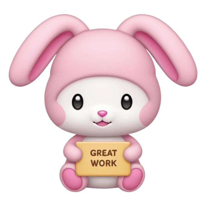 cute mymelody with sign that says great work sticker