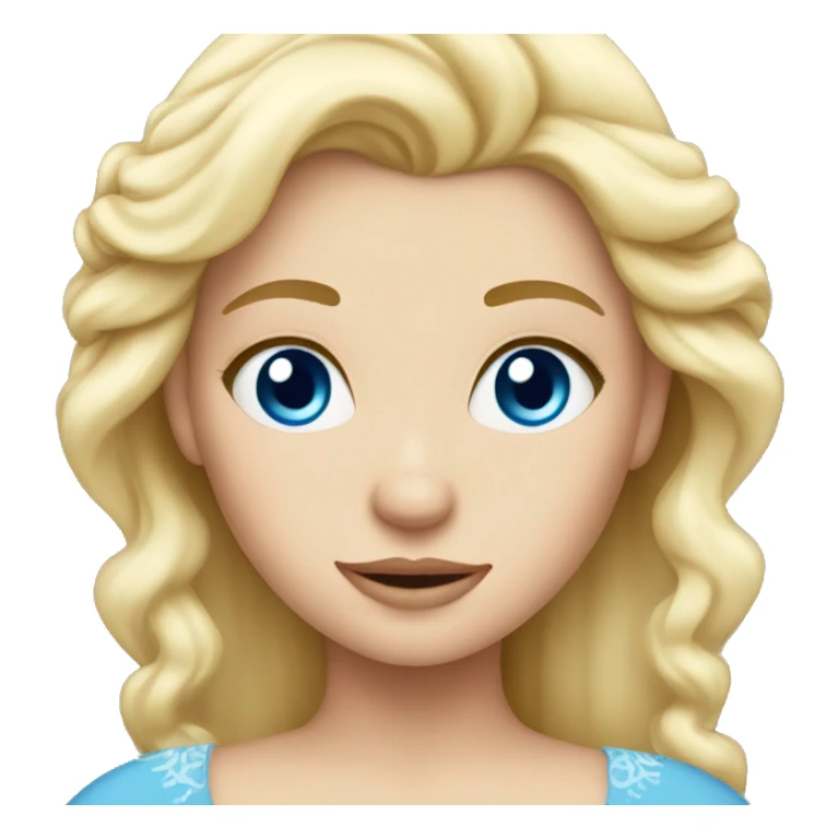 Princess Blonde with blue eyes sticker