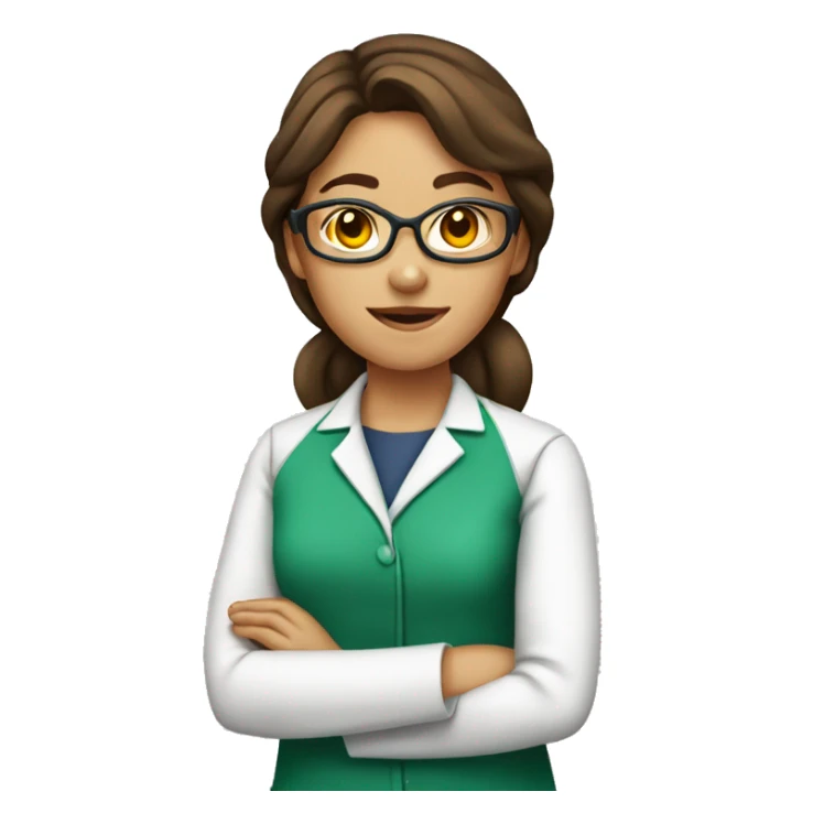 Female Chemist with brown hair sticker