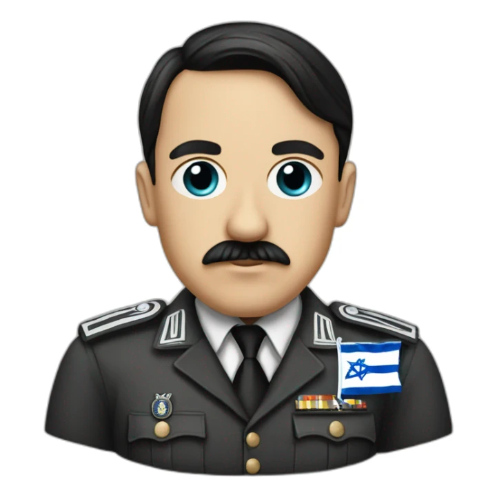 Hitler qui porte le drapeau de Israël sticker
