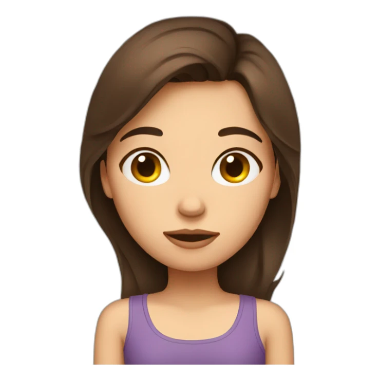 sleepy brunette girl sticker