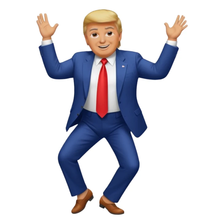 Donald Trump bailando sticker