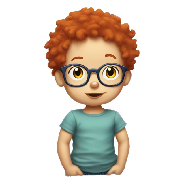 rugrats Redhead baby with glasses sticker