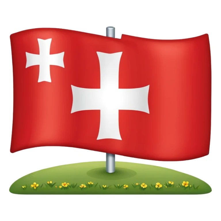 Switzerland flag, red field, white cross, classic look sticker