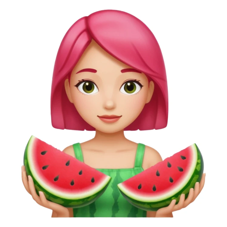 A Girl With an body scrub of watermelon￼ sticker