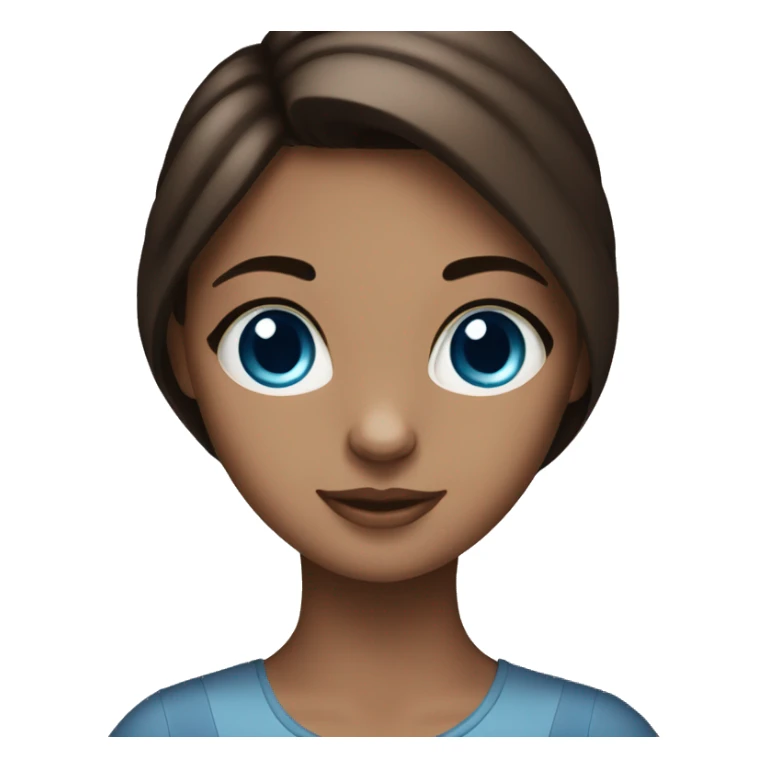 brunette girl blue eyes holding siamese cat sticker