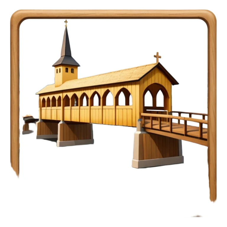 create an emoji of the chapel bridge in lucerne sticker