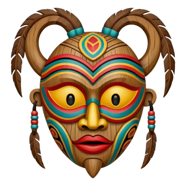 tribal mask sticker