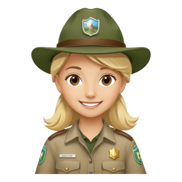 Girl park ranger sticker