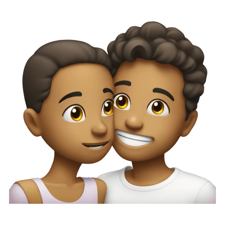 Smile kissing other smile sticker