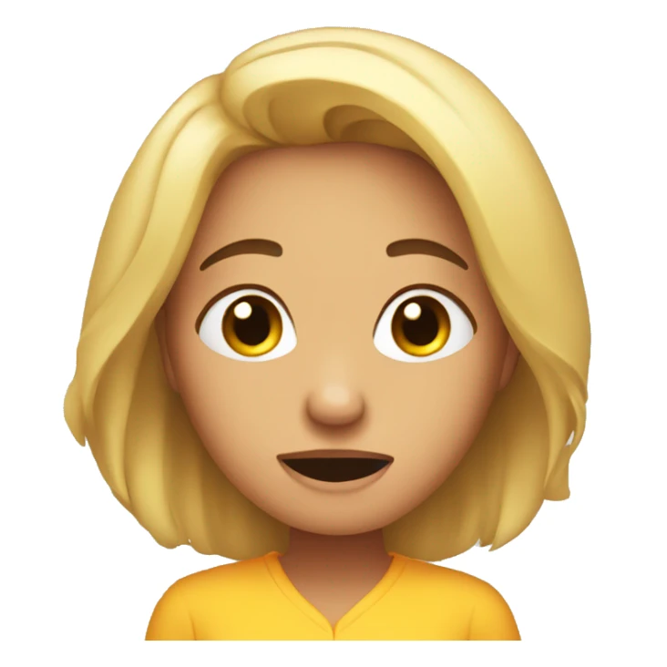 The woman is embarrassed sticker