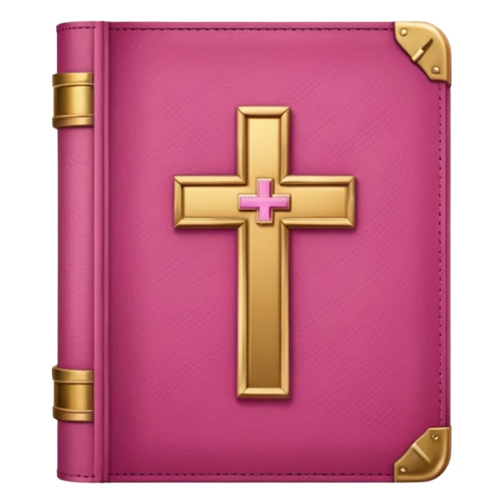 Pink bible with cross on it sticker