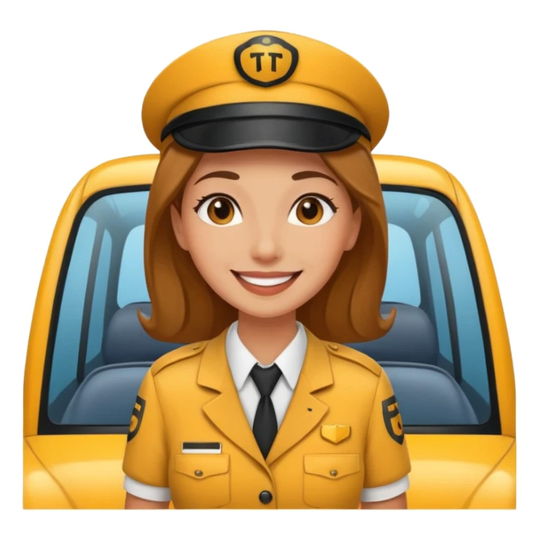 woman taxi driver sticker