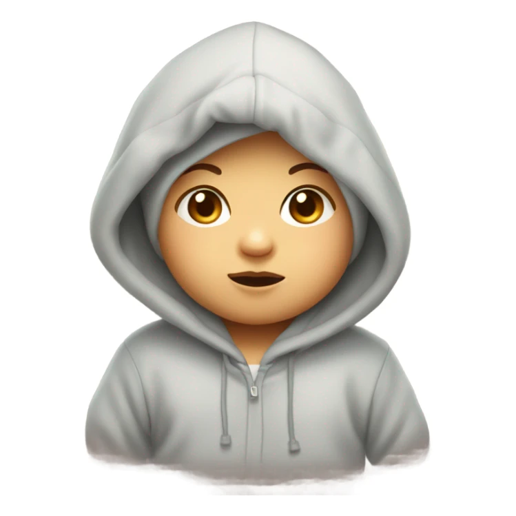 Cute baby wearing a hoodie  sticker