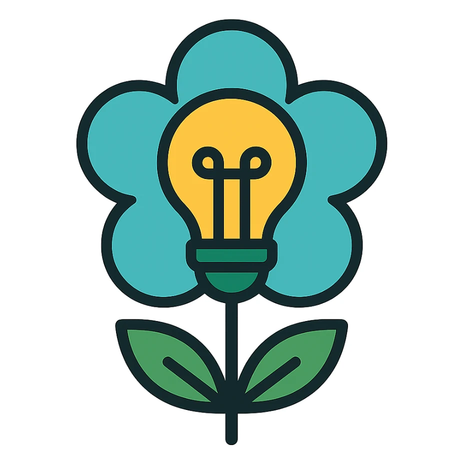 Change to a blue and green color scheme, keep the clean modern outline style, with no background. sticker