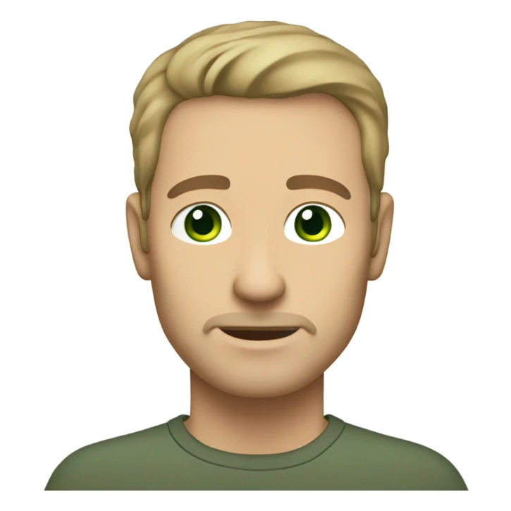 mature light skinned Caucasian male, green eyes, unshaven sticker