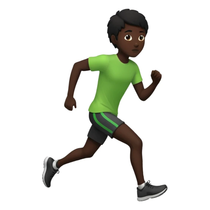 corriendo muñeco negro ampelmanchen pero sin  el verde y sin rostro solo negro sticker