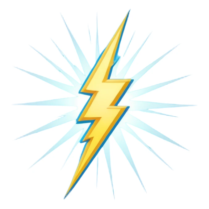 A lot of light blue rays lightnings sticker