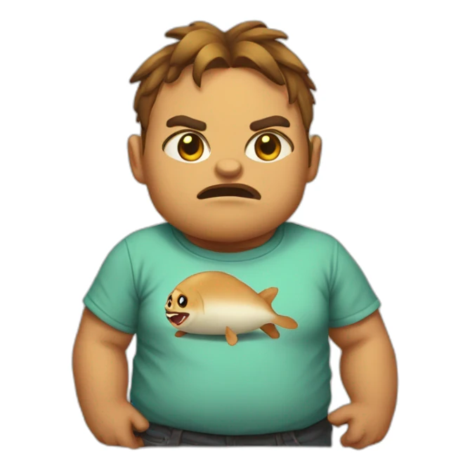 pudge in t-shirt sticker