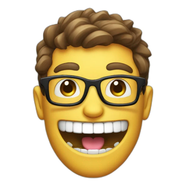 gamer nerd with glasses and two huge buck teeth sticker