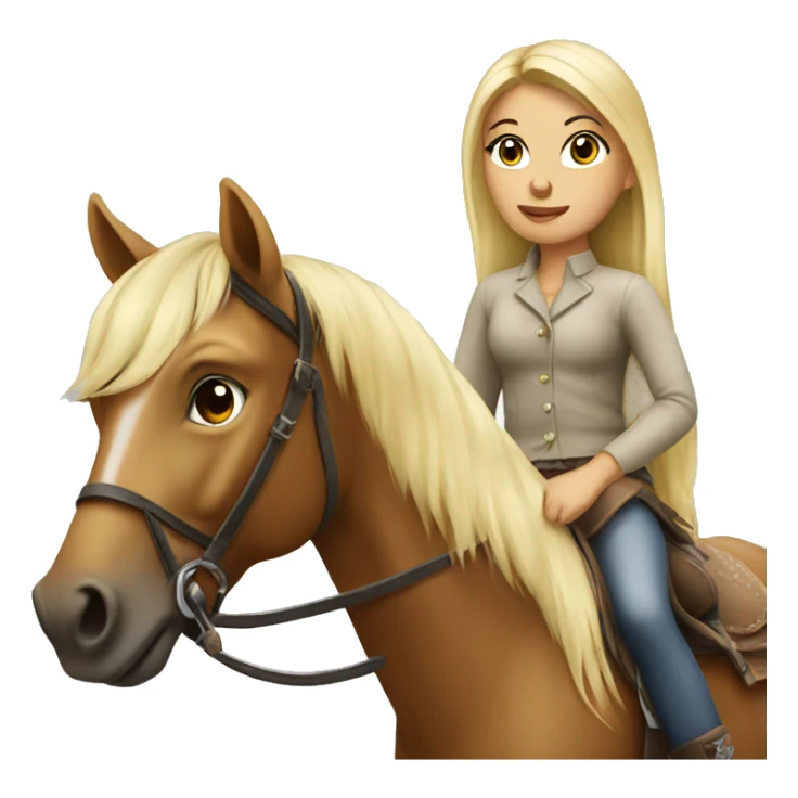 blondie girl on horse sticker