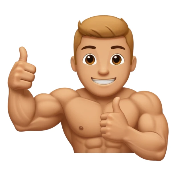 A Muscular Arm showing Thumbs up sticker
