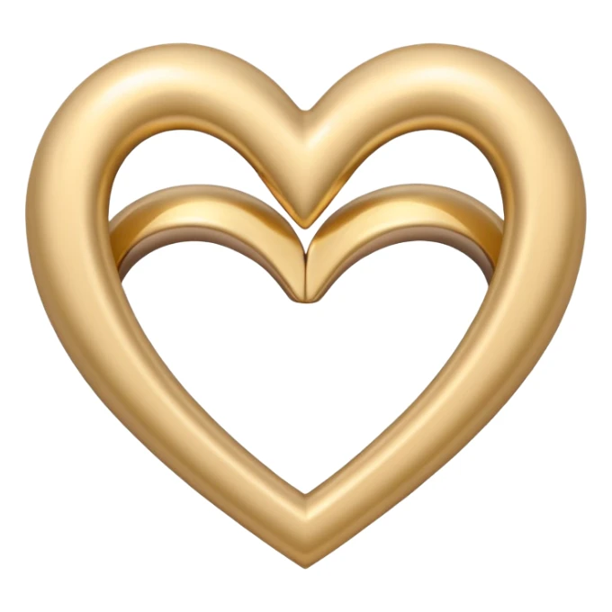 Pale beige heart with wedding rings sticker
