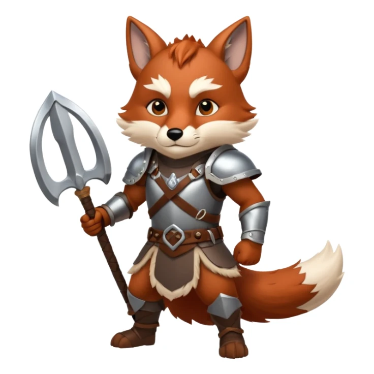 valorous Viking fox in Valhalla, detailed armor, heroic pose, glowing sky sticker