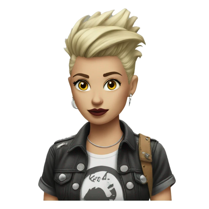 punk girl with t shirt kristin sticker