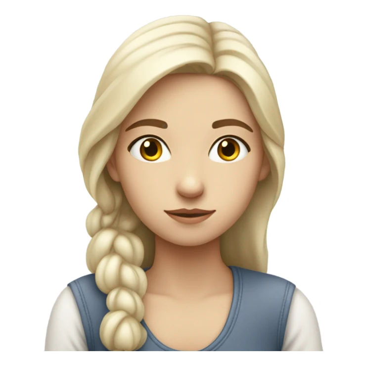 White skin Girl On hold waiting sticker