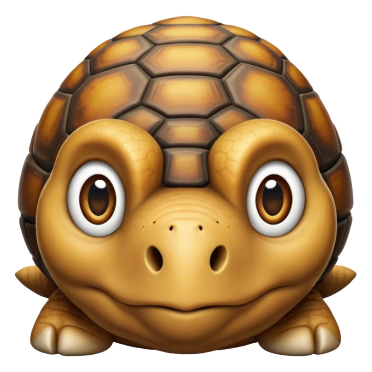 cinematic-tortoise-realistic--emoji,-sturdy-domed-shell-in-rich-earthy-tones,,-wrinkled-wise-face-peering-ahead-with-calm-determination,-cute large-eyes-reflecting-centuries of wisdom, zoomed into its face sticker