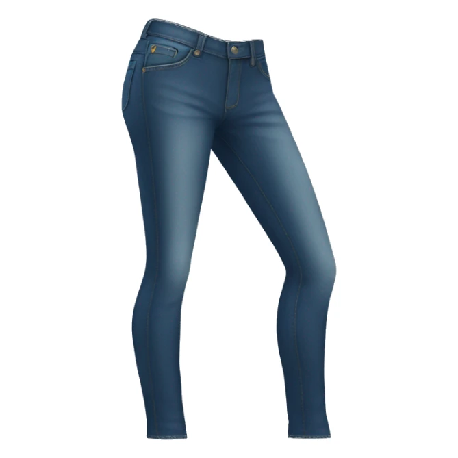 Realistic isolated side view of a pair of jean jegging pants. sticker