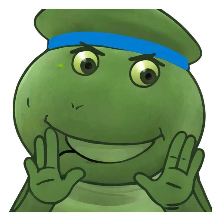 Smiley face with two hands on the face and feet kicking in the back sticker