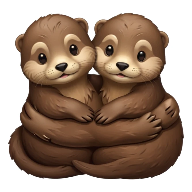 Cute otter love sticker
