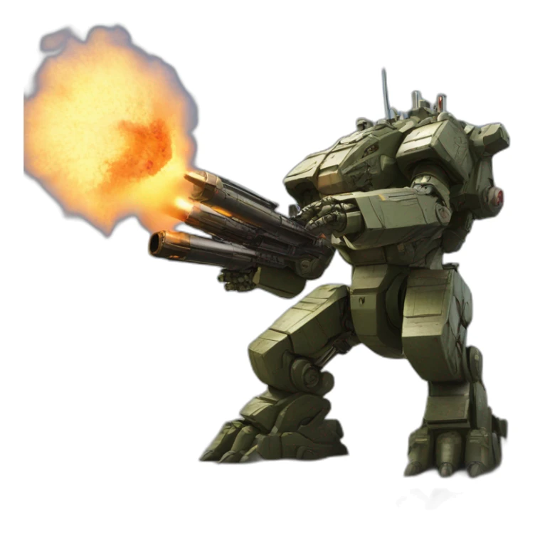 Mech godzilla with artillerie canon sticker