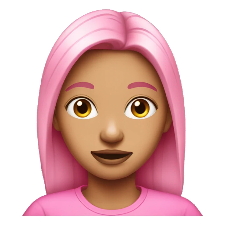 a ugly girl in all pink sticker