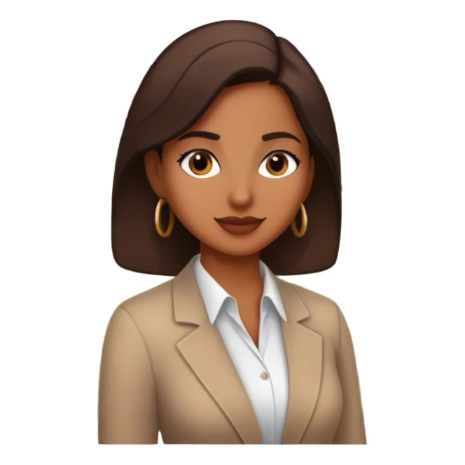 brown lady in real estate job with house sticker