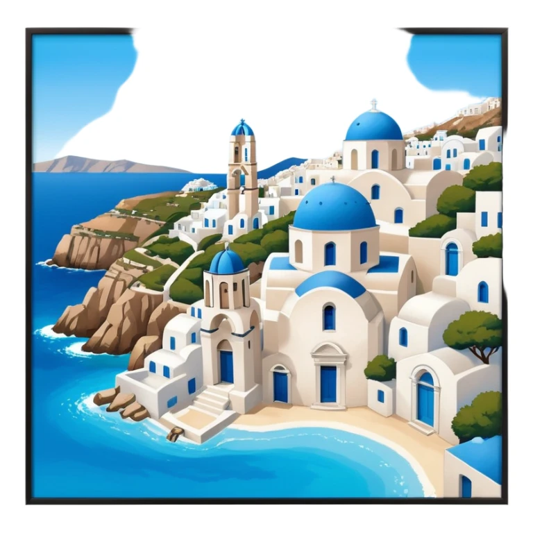 cyclades islands of greece sticker