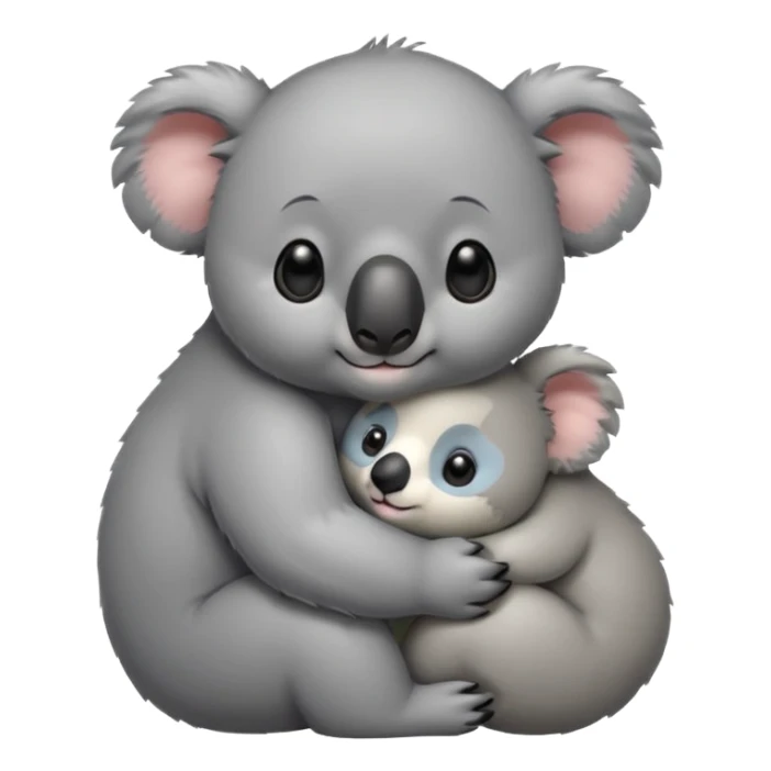 Cute koala bear with a baby koala  sticker