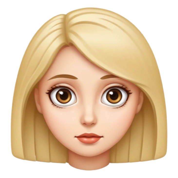 Woman with big eyes sticker