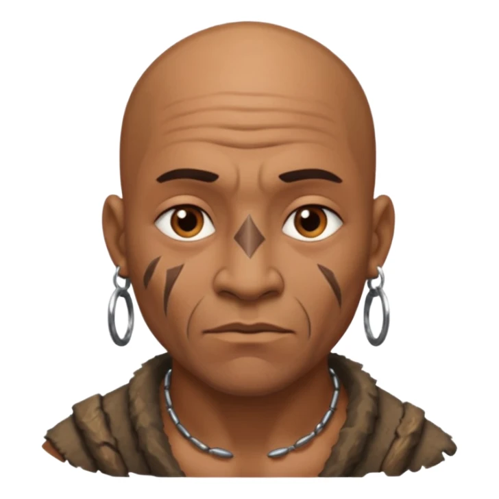 Bald Stone Age Man – Earrings, scars, rugged look.


 sticker