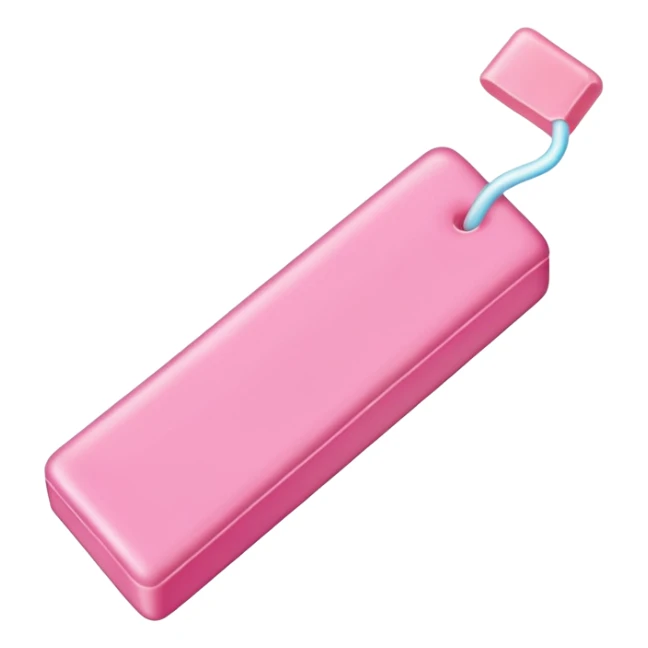 Pink stick of gum sticker
