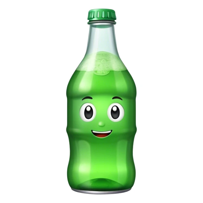 green soda brand, fat bottle sticker