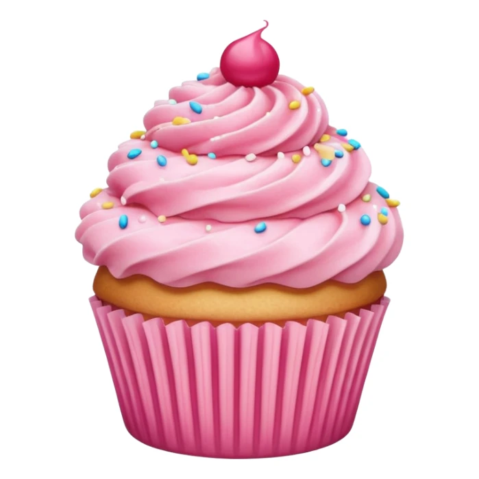 Cupcake with pink icing sticker
