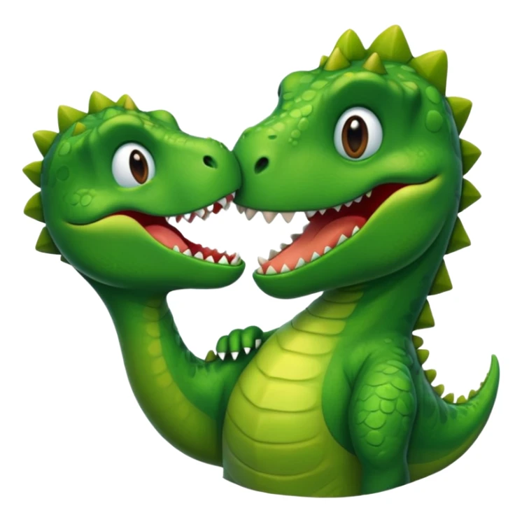 Dinosaurio dando un beso sticker